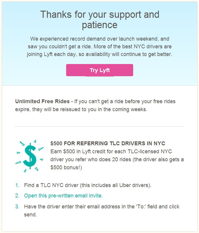 Lyft NYC apology