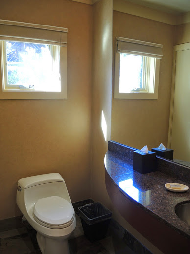 a bathroom with a sink and toilet