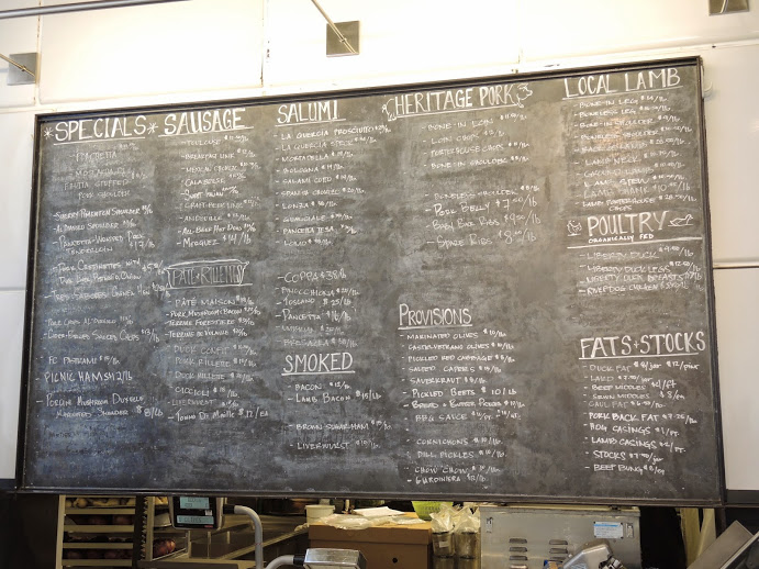 a blackboard with white writing on it