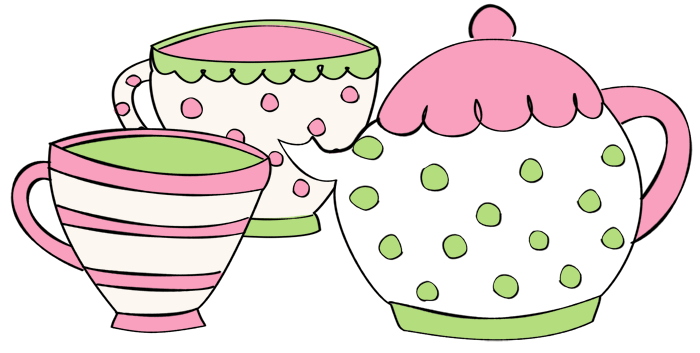 a cartoon teapot and cup