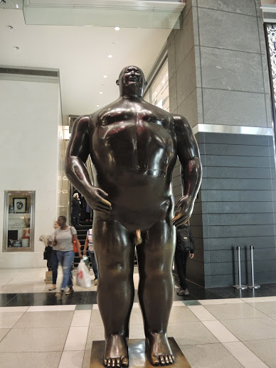 a statue of a man in a building