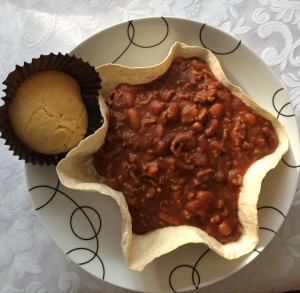 a plate of food on a table
