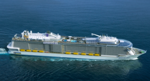 a cruise ship in the water