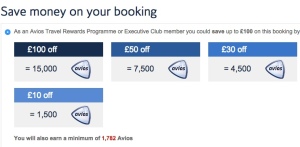 Avios Discounts