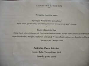 a menu on a table