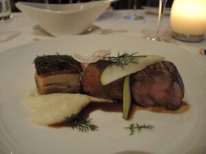 a plate of food on a table