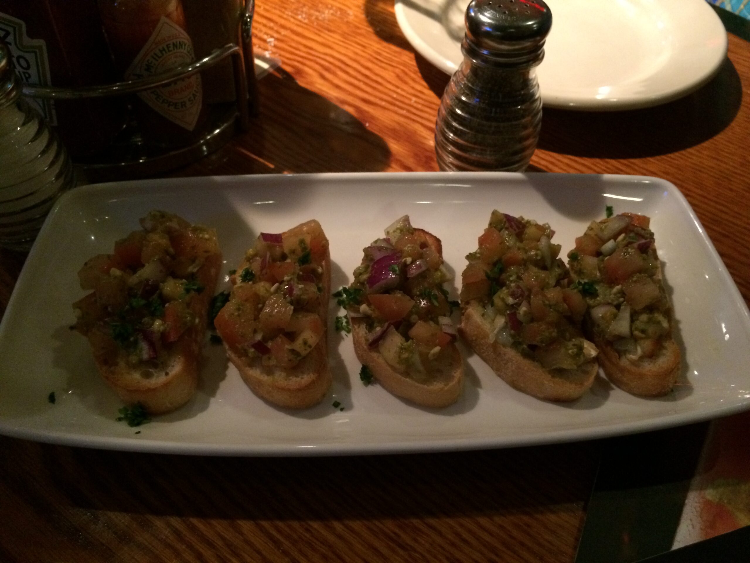 a plate of food on a table