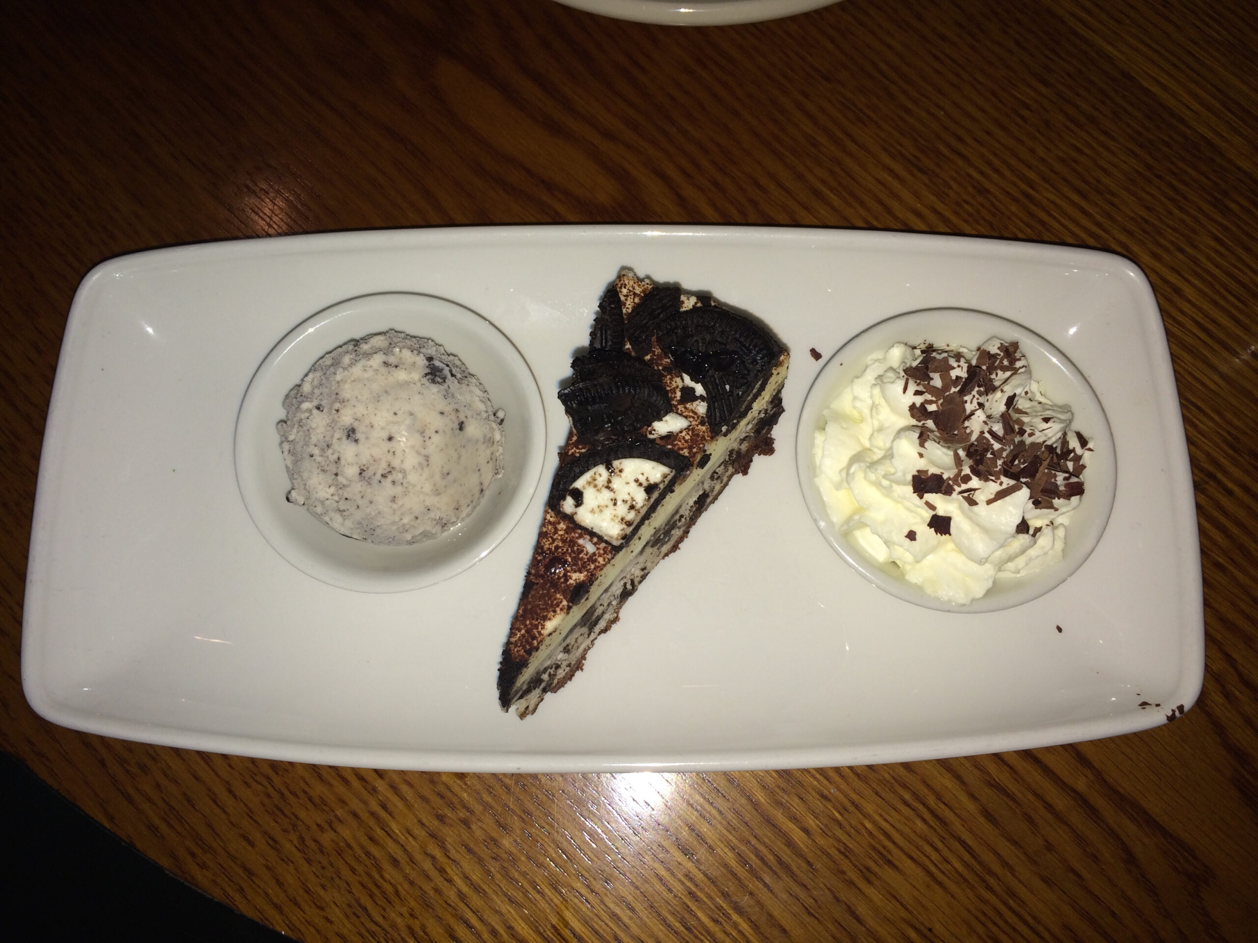 a plate of desserts on a table