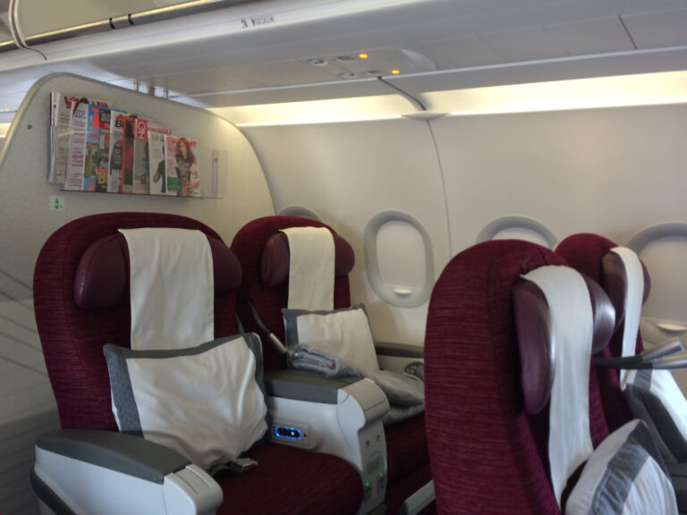 a row of seats on an airplane