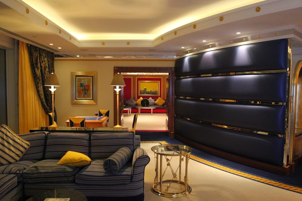 a room with a couch and a table