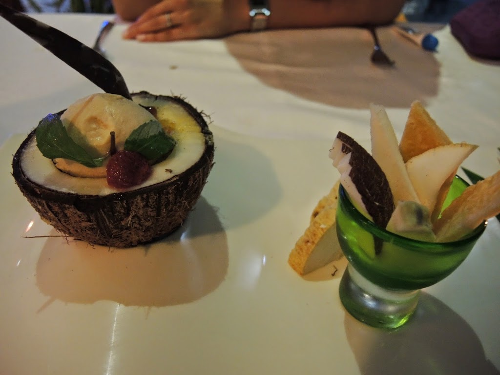 a bowl of ice cream and fruit