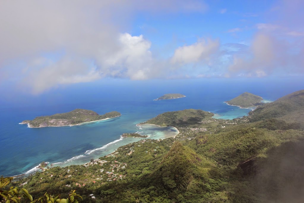 a view of a body of water and islands