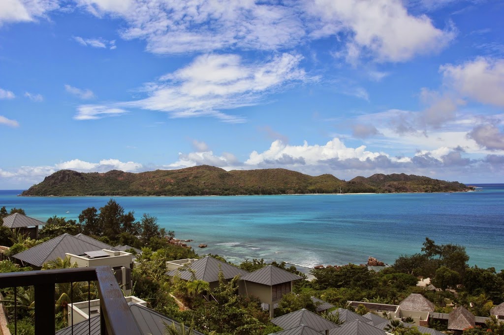 a view of a body of water and houses