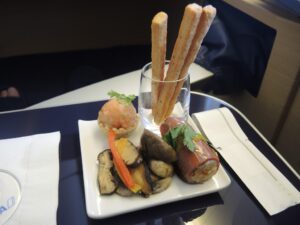 a plate of food on a table
