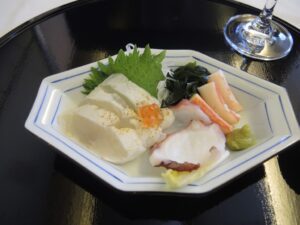 a plate of food on a table