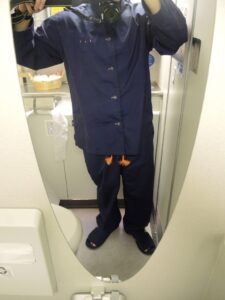 a blue pajamas on a swinger