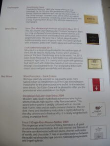 a close-up of a menu