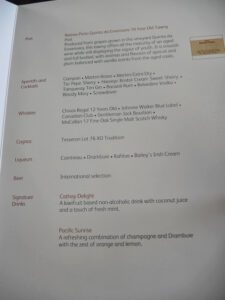 a close-up of a menu