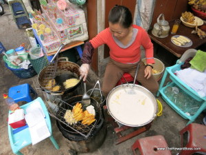 fried sweet potato banana vendor- Hanoi Food Tour