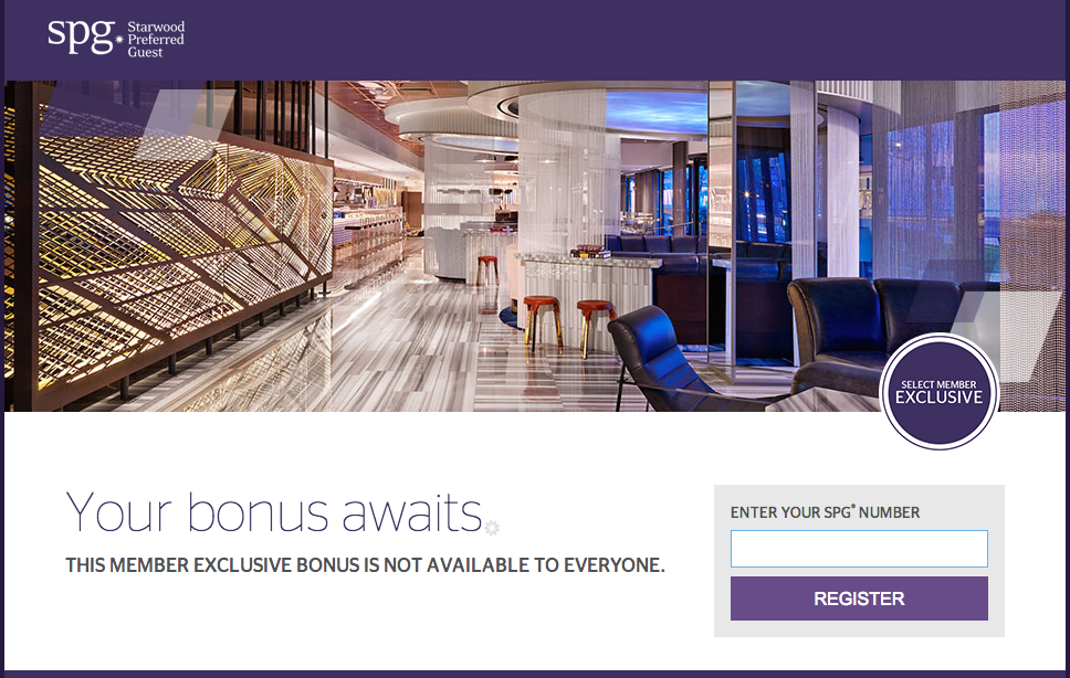 SPG Starwood Free Night Awards