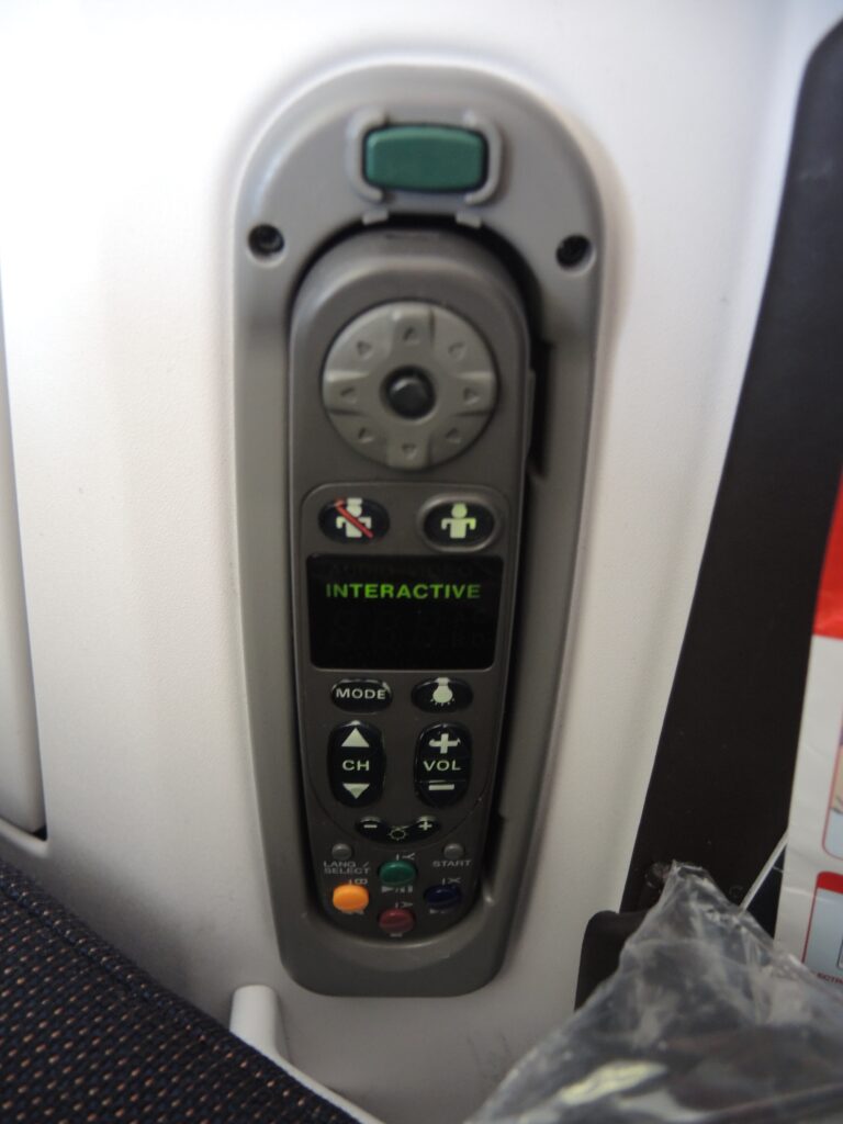 KLM Business Class controls