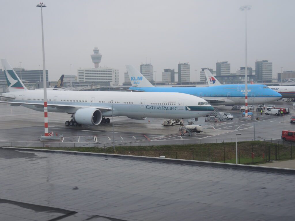 KLM Business Class AMS airport