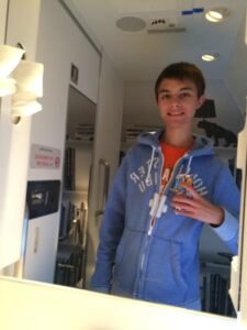 a boy taking a selfie
