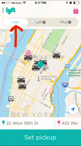 How to request Lyft Line