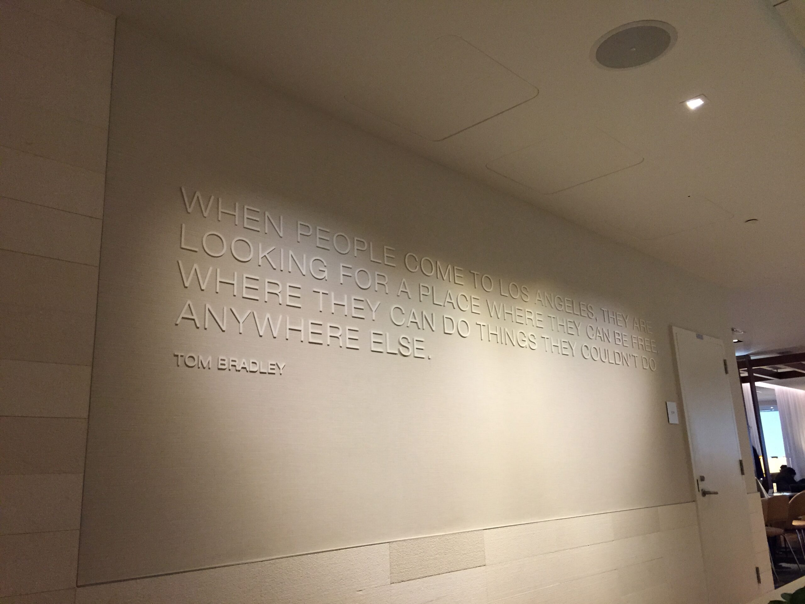 a wall with words on it