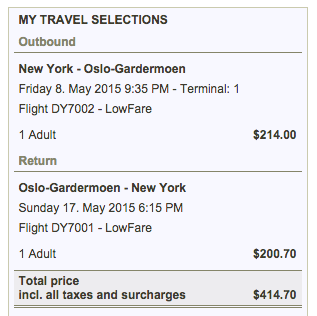 Norwegian Fare Sale
