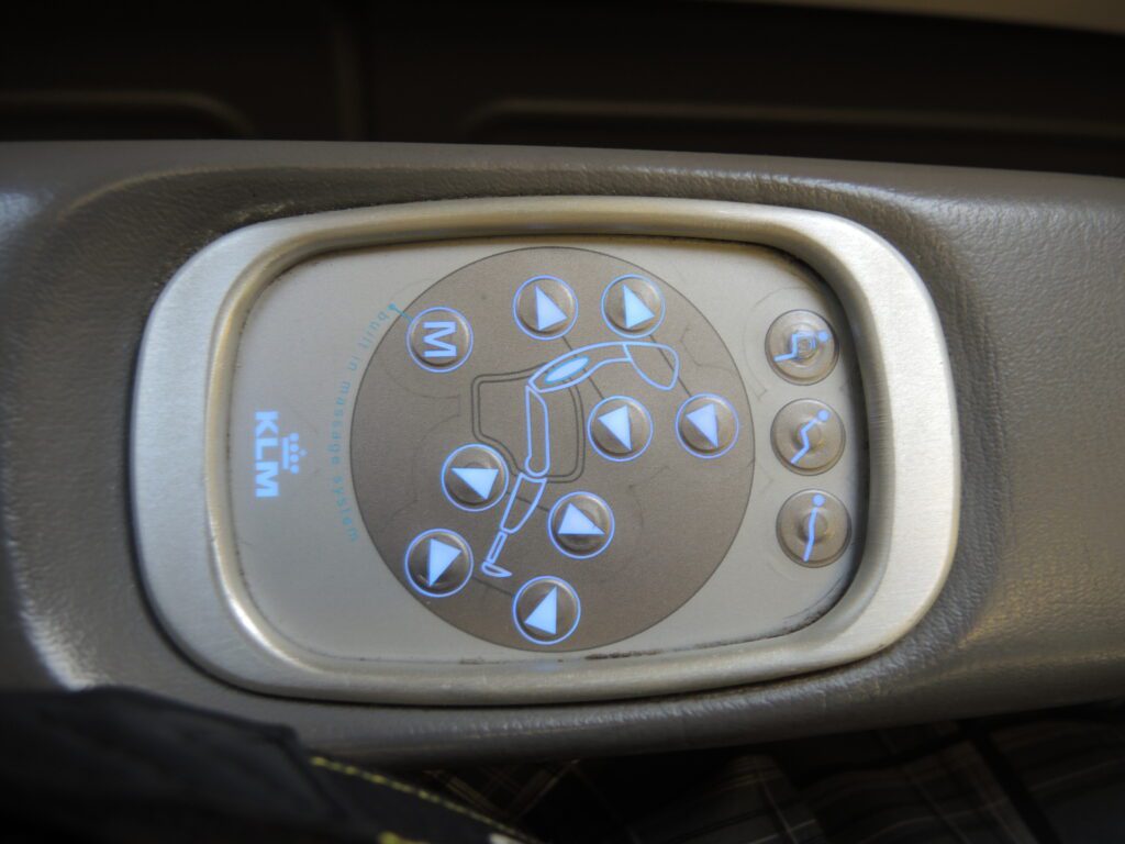 klm business class san francisco seat controls
