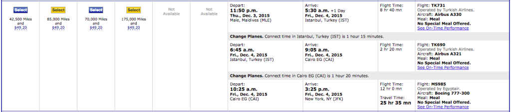 20 Day Honeymoon - United Award seat availability