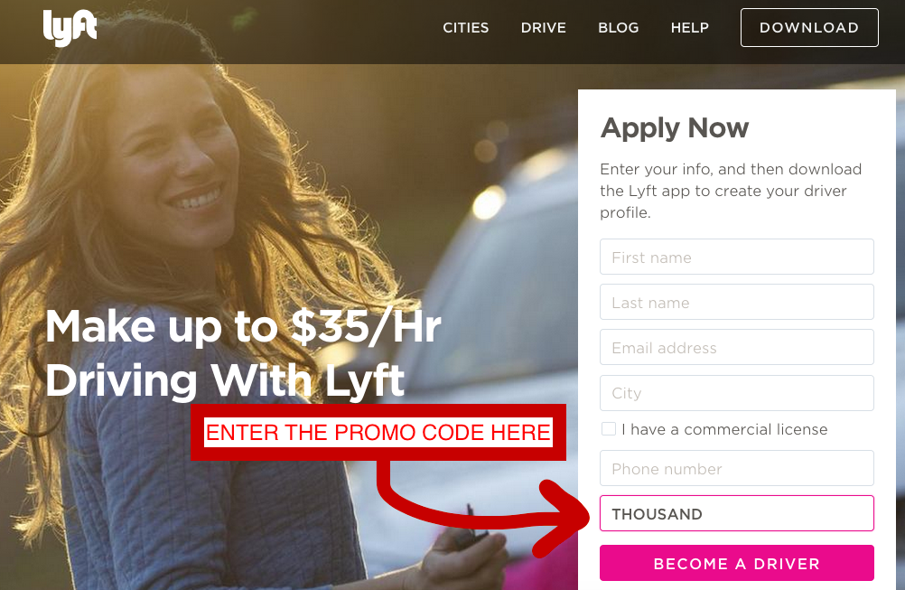 $1000 Bonus For New Lyft Drivers $500