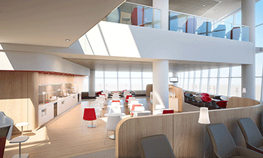 Air France Lounge JFK shared with EVA Air