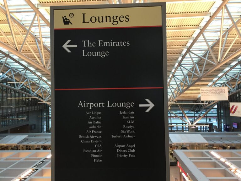 a sign in a terminal
