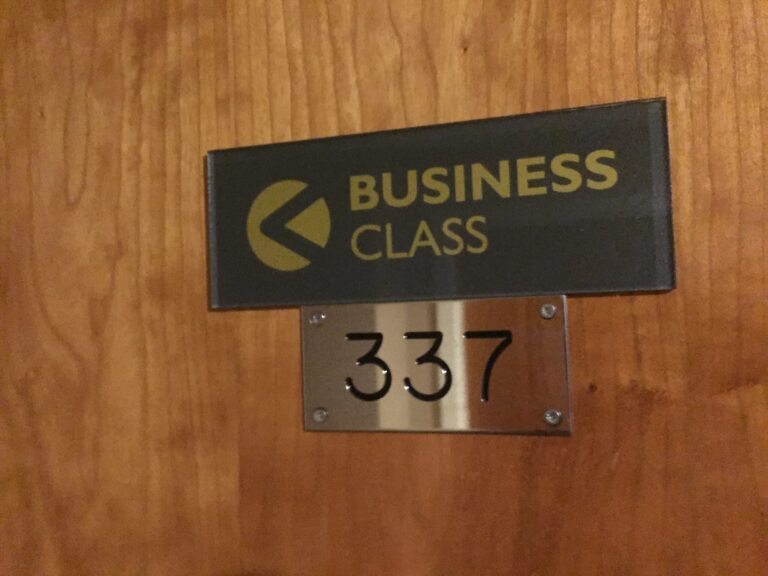a sign on a door