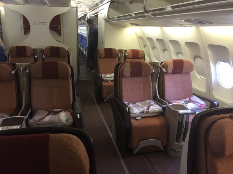 a row of seats in an airplane