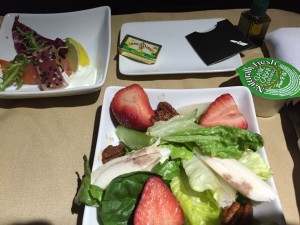 AA A321 Business Class meal