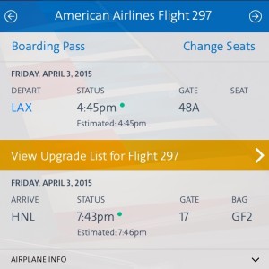 a screenshot of a flight schedule