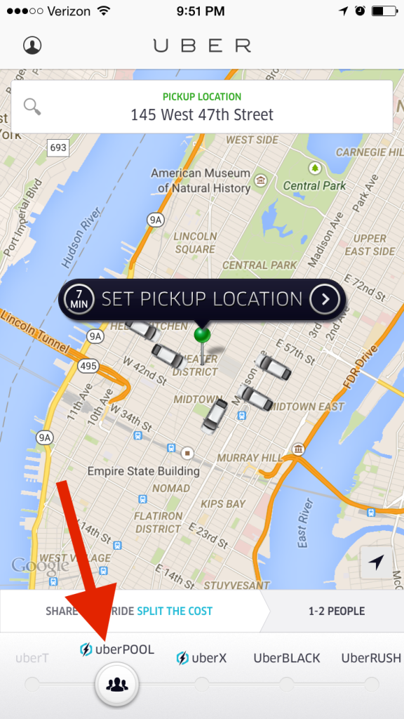 Uber $5 flat rides Manhattan