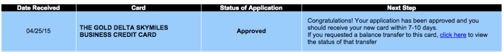 Amex Delta 50k Trick - decision screen