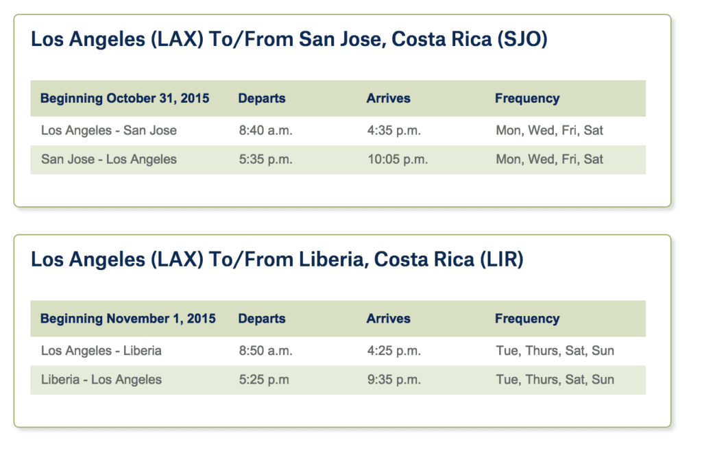 alaska airlines costa rica service