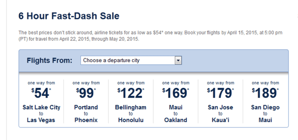 alaska airlines fast dash sale