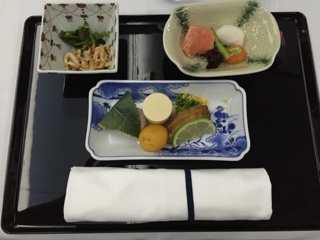 ana 787 business class food 1