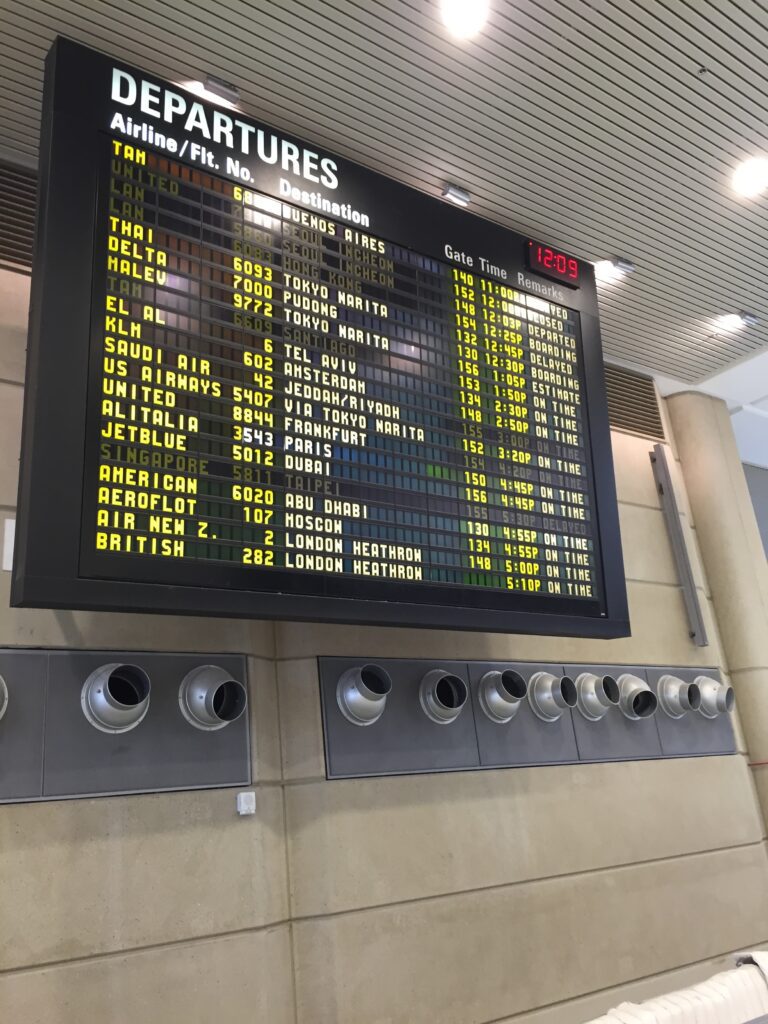 lax departure board
