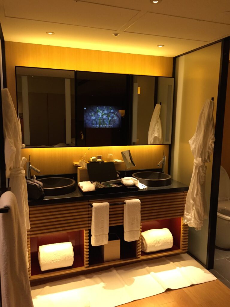 ritz carlton kyoto bathroom tv