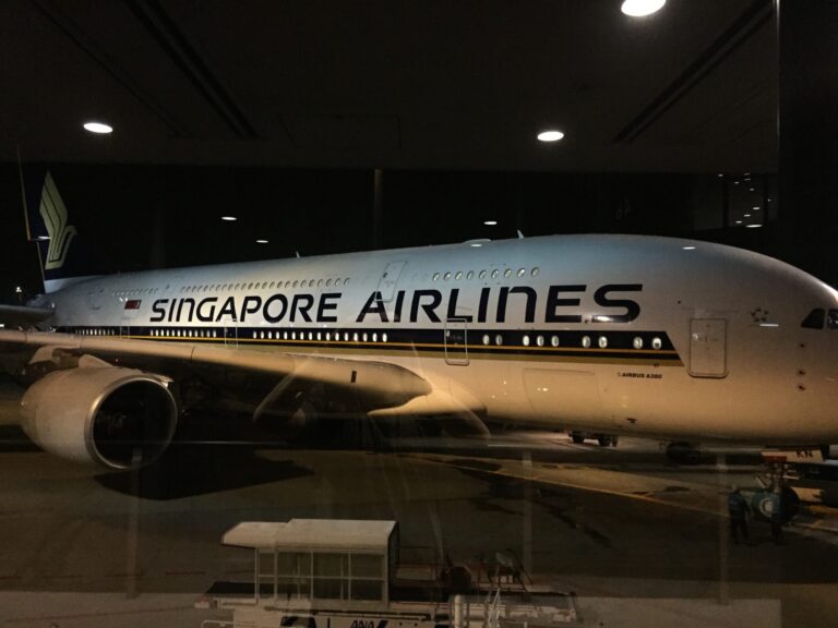 a large airplane in a building