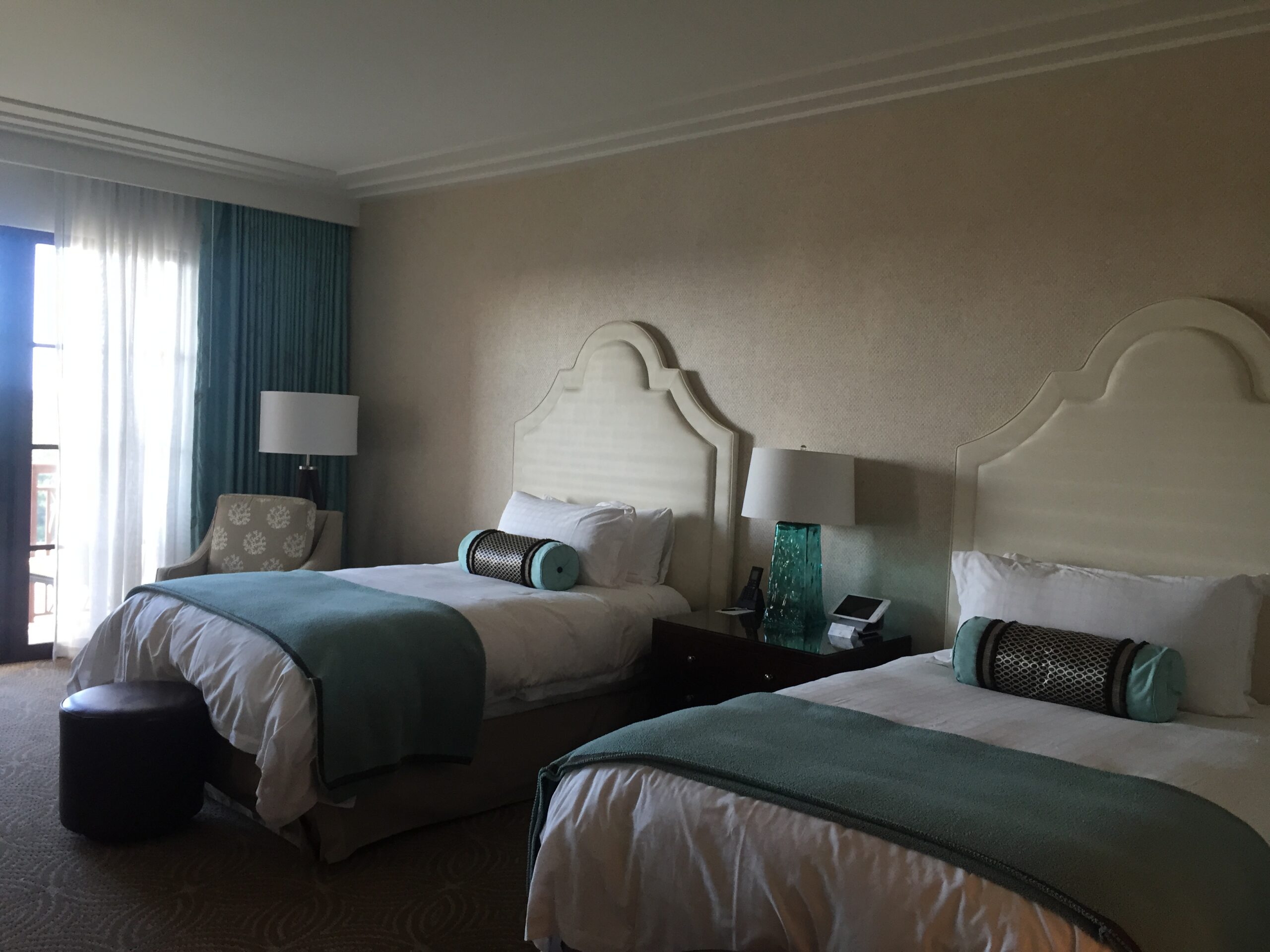 two beds in a room