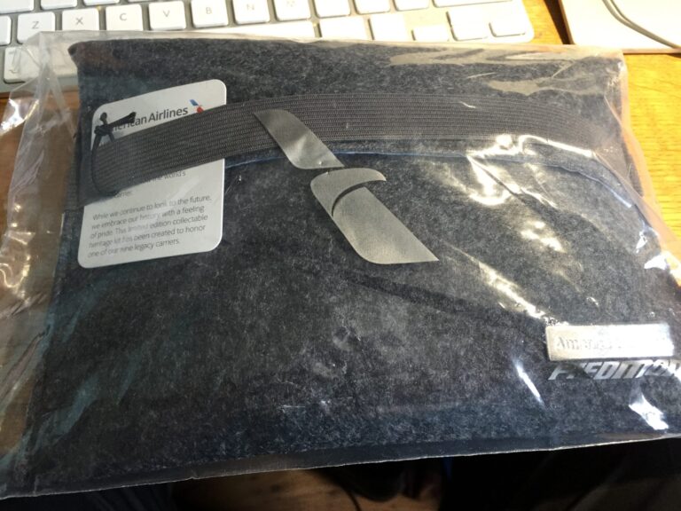 a black bag with a white label on it