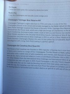 London City BA001 to JFK menu